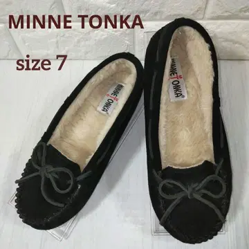새상품급 MINNE TONKA 퍼 모카신 신발/CALLY 2 / 블랙