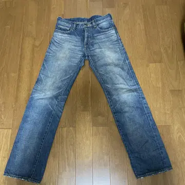 에딕트 로즈 블루 데님 빈티지 가공 청바지 적귀