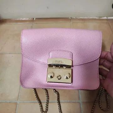 FURLA 핑크 가죽 숄더백