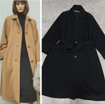 띠어리 럭스 캐시미어 100% 롱 코트 블랙 38