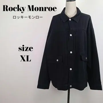 [ a2017 ] Rocky Monroe 새상품급 데님 자켓 XL 블랙