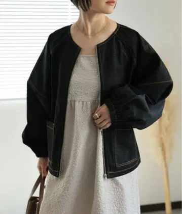 아프레트로 다크 데님 집업 자켓