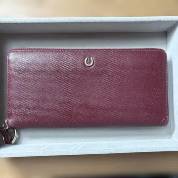 SOMES SADDLE 버건디 라운드 지퍼 피루엣 장지갑