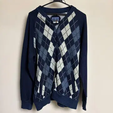 가디건 BLUE BLUE 네이비 색상 사이즈 2 아가일 무늬 스웨터 1벌