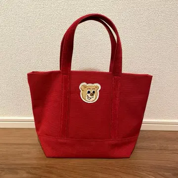 페일라 올드 테디걸 와펜 토트백 빨간색 소 사이즈 새상품급