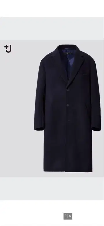 UNIQLO +J 캐시미어 블렌드 오버 사이즈 체스터 코트 L 사이즈