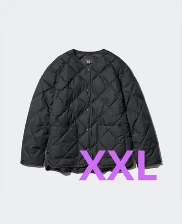 UNIQLO 퍼프 테크 릴랙스 자켓 블랙 XXL