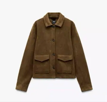 ZARA 브라운 노카라 자켓 L 사이즈