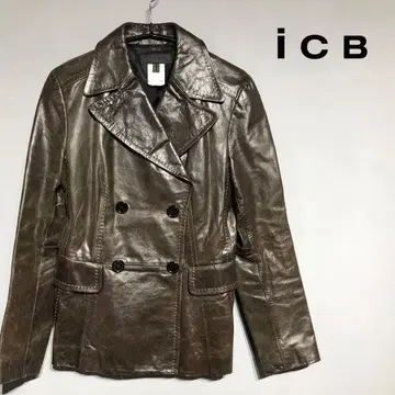 ICB 아이씨비 카프 레더 소가죽 레더 자켓 레더 코트