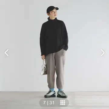 북유럽 생활 잡화점 니트 팬츠 M 사이즈 브라운