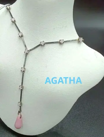 [ Swarovski ] 물방울 모양 탑 모티브 목걸이