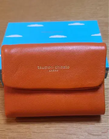 [새상품] 츠모리치사토 소프트 가죽 지갑 오렌지