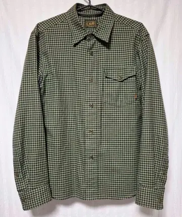 CALEE 그린 플란넬 셔츠 체크 셔츠 M 사이즈