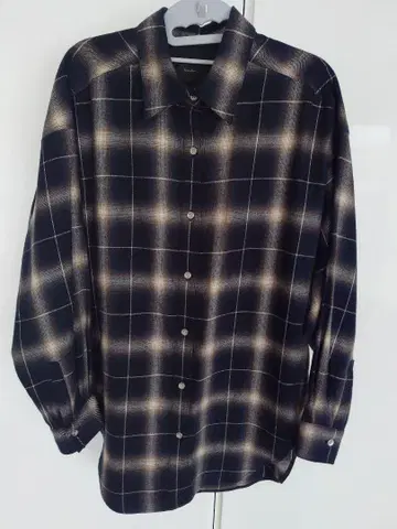 Spick & Span 메탈 버튼 옴브레 체크 루즈 셔츠
