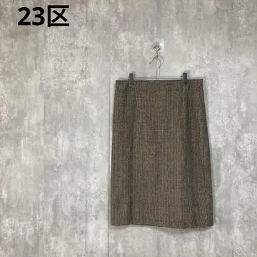 [ 23구 ] 울 블렌드 글렌체크 타이트 스커트 미디 스커트 48