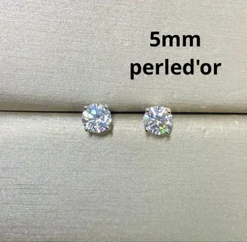 최고급 모이사나이트 모이사나이트 싱글 볼 다이아몬드 귀걸이 5mm