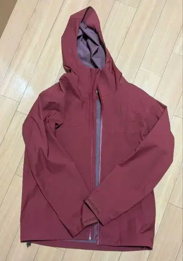 UNIQLO 빨간색 블록 테크 후드티 M