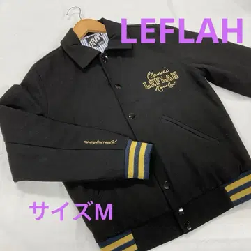 LEFLAH 바시티 자켓 충전솜 퀼팅 블랙 M #2867
