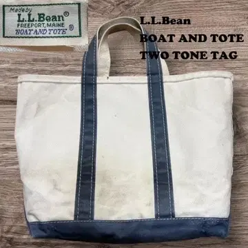네이비 80s 2색 택 엘엘빈 토트백 LLBEAN 네이비 M