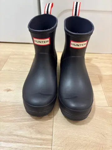 HUNTER 블랙 레인부츠 23.5