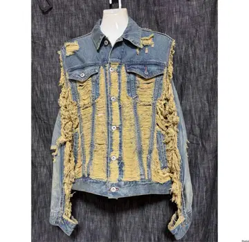 정가 68,200엔 JUN/NAKAYAMA 디스트로이 데님 자켓 48