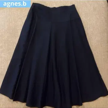 agnes b. 네이비 플레어 스커트 3P