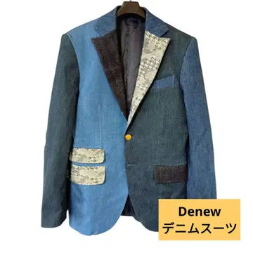 [ 컨디션 최상 ] Denew 데님 패치워크 테일러드 자켓