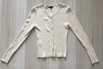 토카 TOCCA 리브 가디건 실크 100% M 아이보리