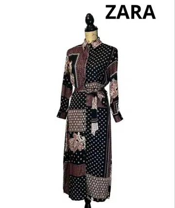 ZARA 페이즐리 무늬 원피스 넉넉한 L