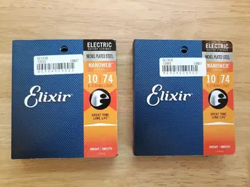 Elixir 일렉 기타 줄 NANOWEB 8줄 10~74 x 2개