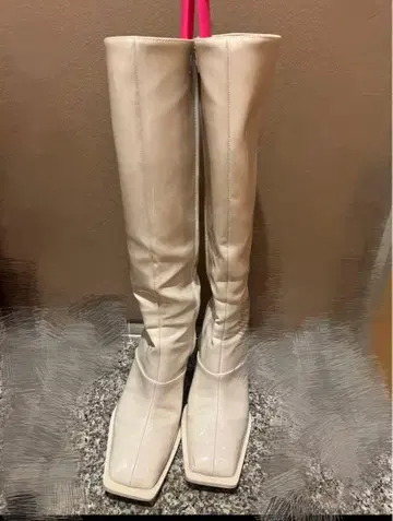 melt the lady enamel square long boots