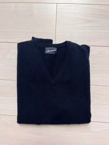 DRUMOHR 돌모어 V넥 니트 울 네이비 스웨터 M