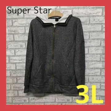 Super Star 미즈노 후드티 집업 남성용 3L 그레이