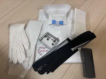 턱시도 스타일 화이트 포멀 셔츠