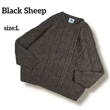 Black Sheep ARAN CREW NECK SWEATER 아란 L