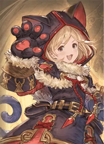 그랑블루 판타지 검은 고양이 도사 여자 5way 담요 미사용