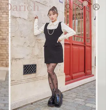 Darich 다리치 셔츠 도킹 트위드 미니 원피스 eimy
