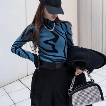 [ 완판 ] 아트 자카드 knit