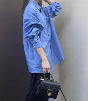 ISOOK 루즈 블루 셔츠