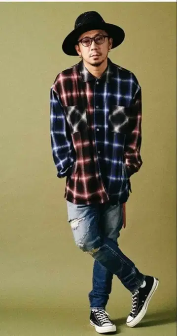 MSML CRAZY PATTERN OMBRE CHECK SHIRTS