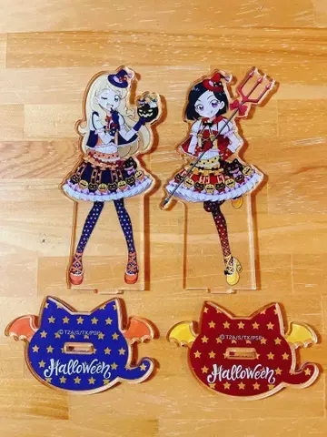 프리채널 10주년 아스카 루 아유도 데비 할로윈 아크릴 스탠드