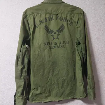 U.S. AIR FORCE 올리브 그린 긴팔 셔츠