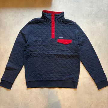 Patagonia 코튼 퀼트 스냅 T 풀오버 M 네이비