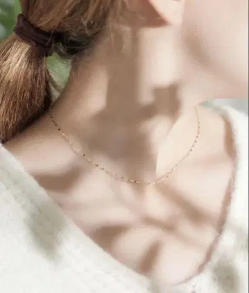 새상품급 Jewel closet K10 플라워 클레어 체인 목걸이 10금