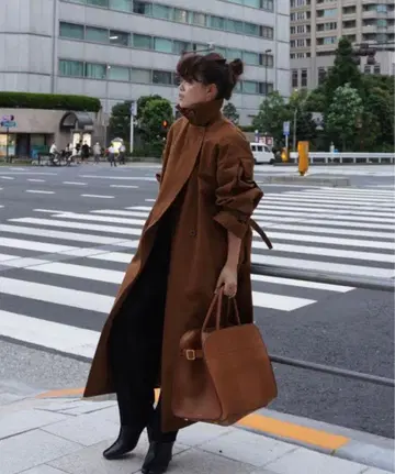 ETRE TOKYO 헤링본 오버 사이즈 코트 M