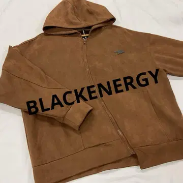 BLACKENERGY 스웨이드 느낌 풀 집업 후드티 브라운 #2871