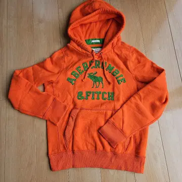 새상품급 Abercrombie & Fitch 아바클로 후드티 오렌지 L