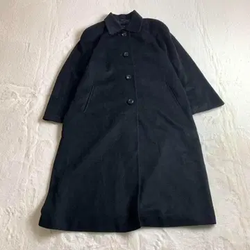 [롱 코트 캐시미어 100% 새상품급 포멀 관혼상제 여성용 블랙]