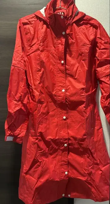 새상품 골프 여성용 빨간색 레인코트 L