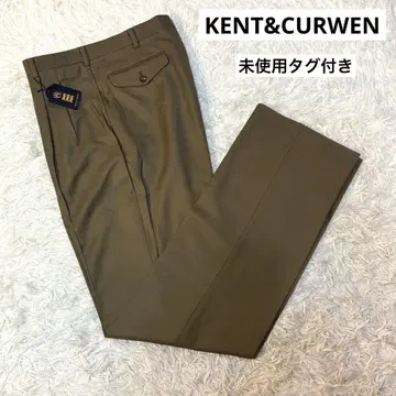 택 포함 KENT & CURWEN 울 100% 슬랙스 팬츠 카키